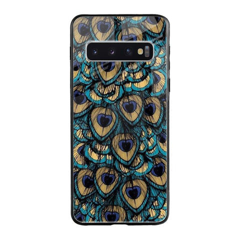 Peacock Feathers Samsung Galaxy S10 Glass Cases & Covers Online