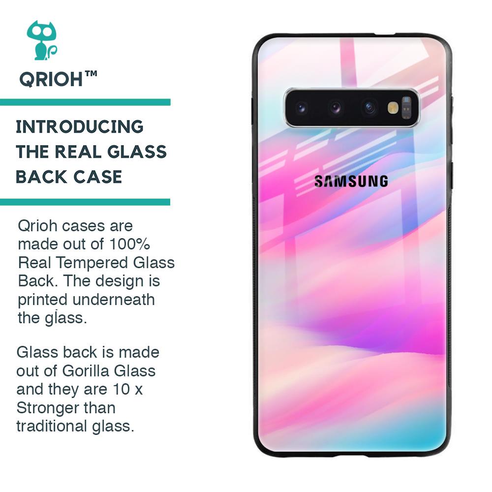 Colorful Waves Glass case for Samsung Galaxy S10