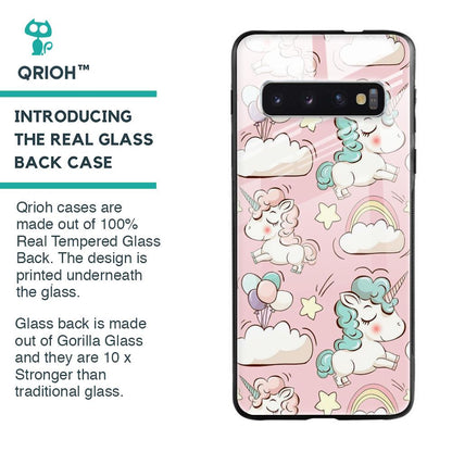 Balloon Unicorn Glass case for Samsung Galaxy S10