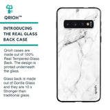 Modern White Marble Glass case for Samsung Galaxy S10