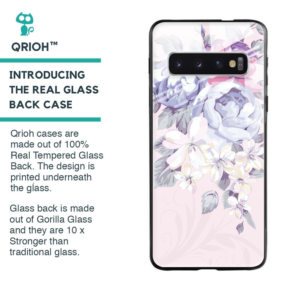 Elegant Floral Glass case for Samsung Galaxy S10