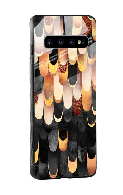 Bronze Abstract Glass Case for Samsung Galaxy S10