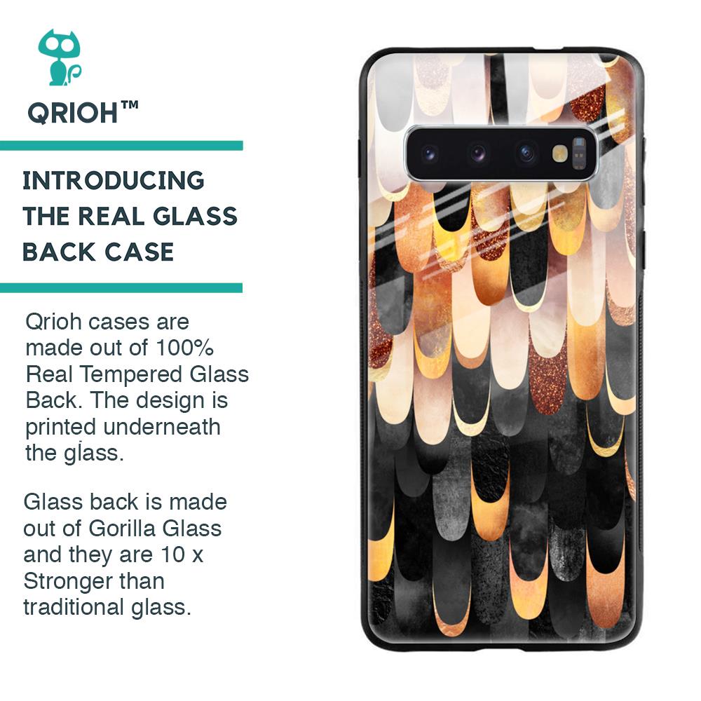 Bronze Abstract Glass Case for Samsung Galaxy S10