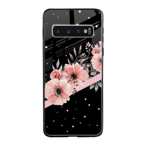 Floral Black Band Samsung Galaxy S10 Glass Cases & Covers Online