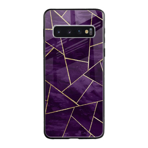 Geometric Purple Samsung Galaxy S10 Glass Cases & Covers Online
