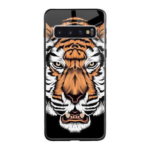 Angry Tiger Samsung Galaxy S10 Glass Cases & Covers Online
