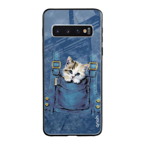 Kitty In Pocket Samsung Galaxy S10 Glass Cases & Covers Online