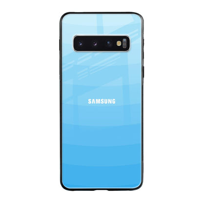 Wavy Blue Pattern Samsung Galaxy S10 Glass Back Cover Online