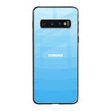 Wavy Blue Pattern Samsung Galaxy S10 Glass Back Cover Online