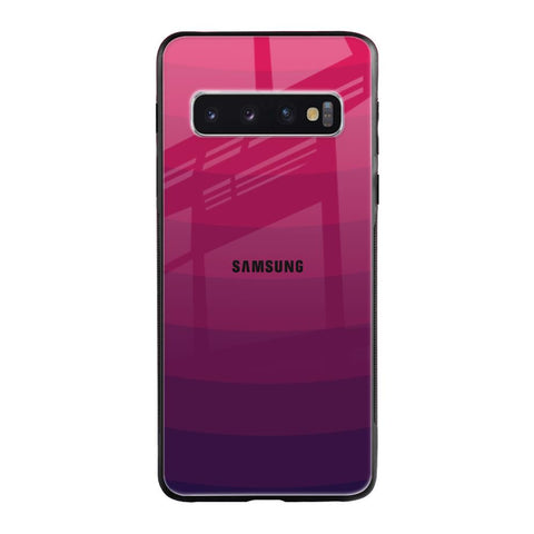 Wavy Pink Pattern Samsung Galaxy S10 Glass Back Cover Online