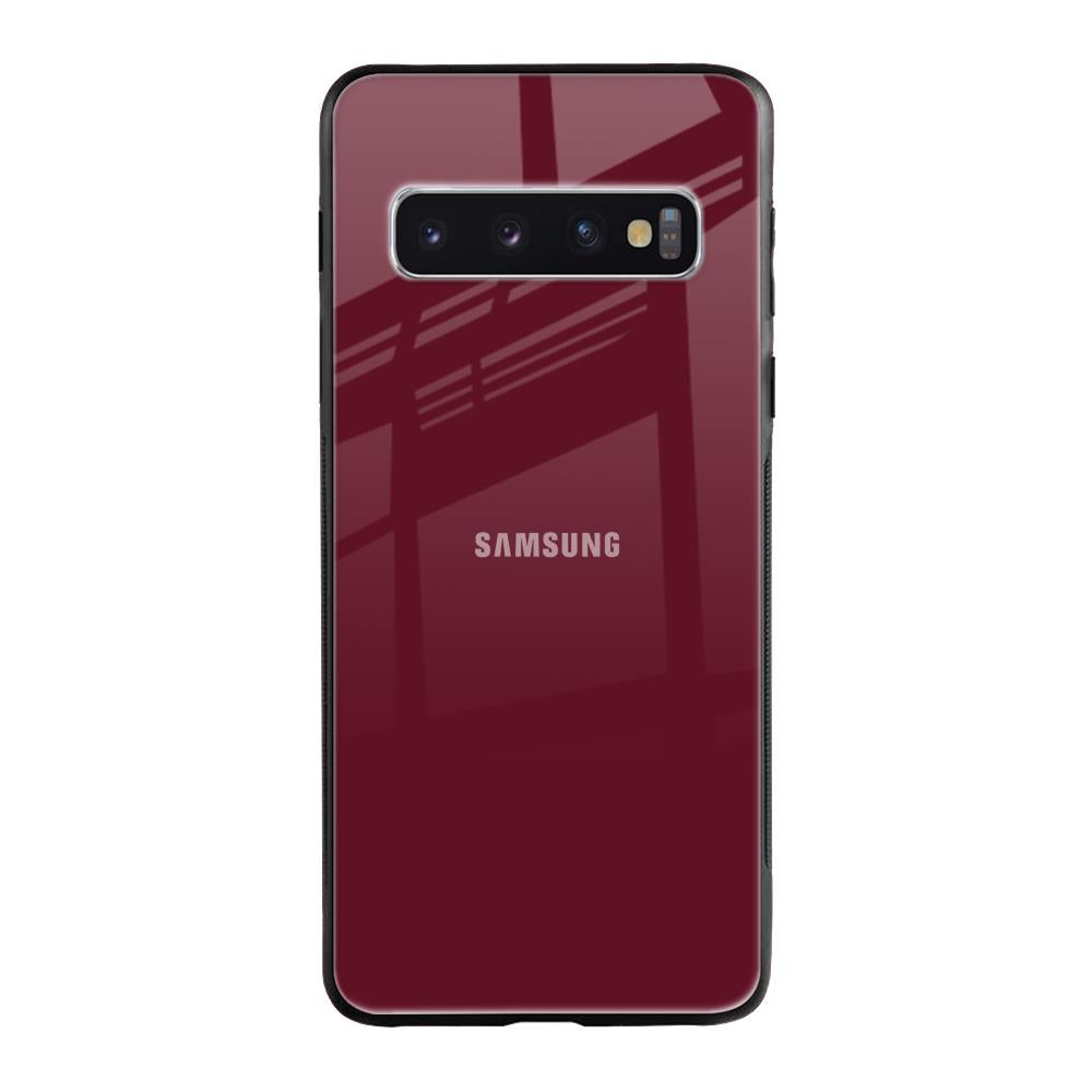 Classic Burgundy Samsung Galaxy S10 Glass Back Cover Online