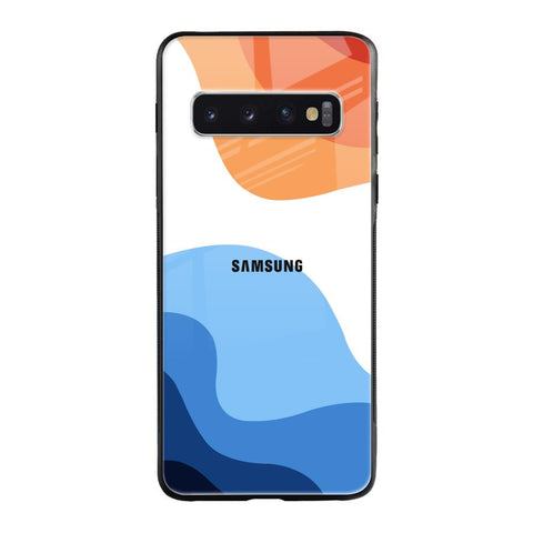 Wavy Color Pattern Samsung Galaxy S10 Glass Back Cover Online