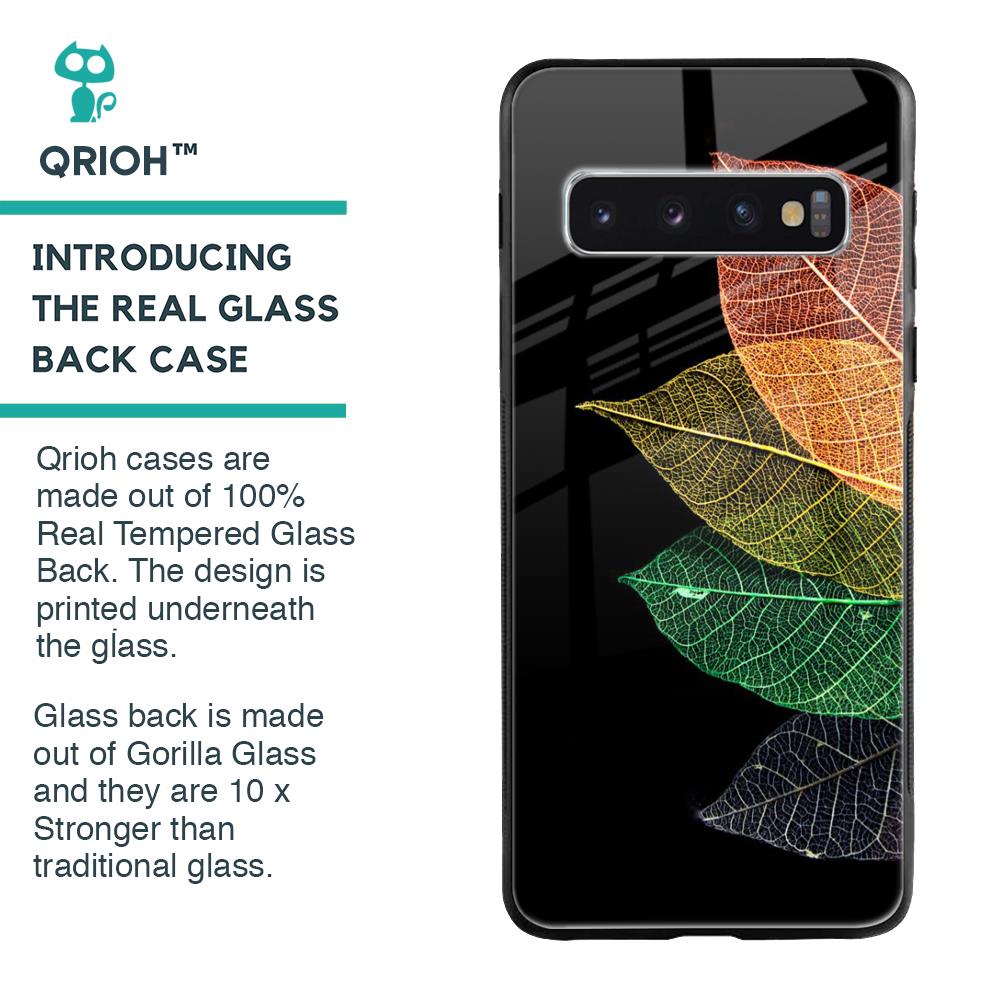 Colorful Leaves Glass Case for Samsung Galaxy S10