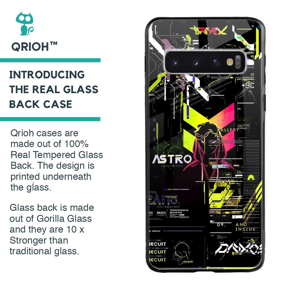 Astro Glitch Glass Case for Samsung Galaxy S10