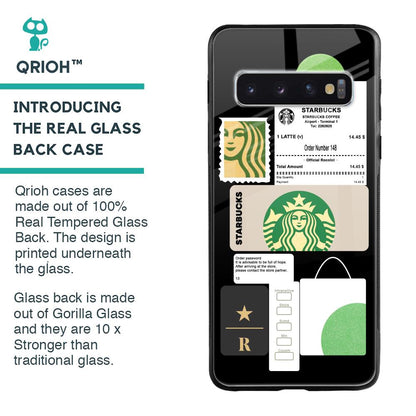 Coffee Latte Glass Case for Samsung Galaxy S10