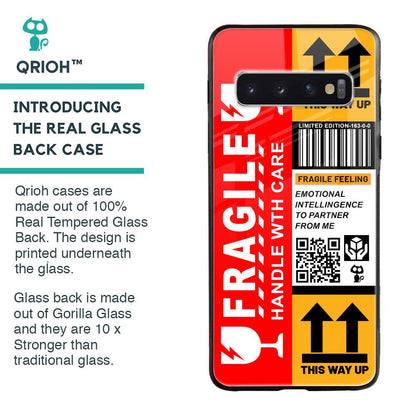 Handle With Care Glass Case for Samsung Galaxy S10