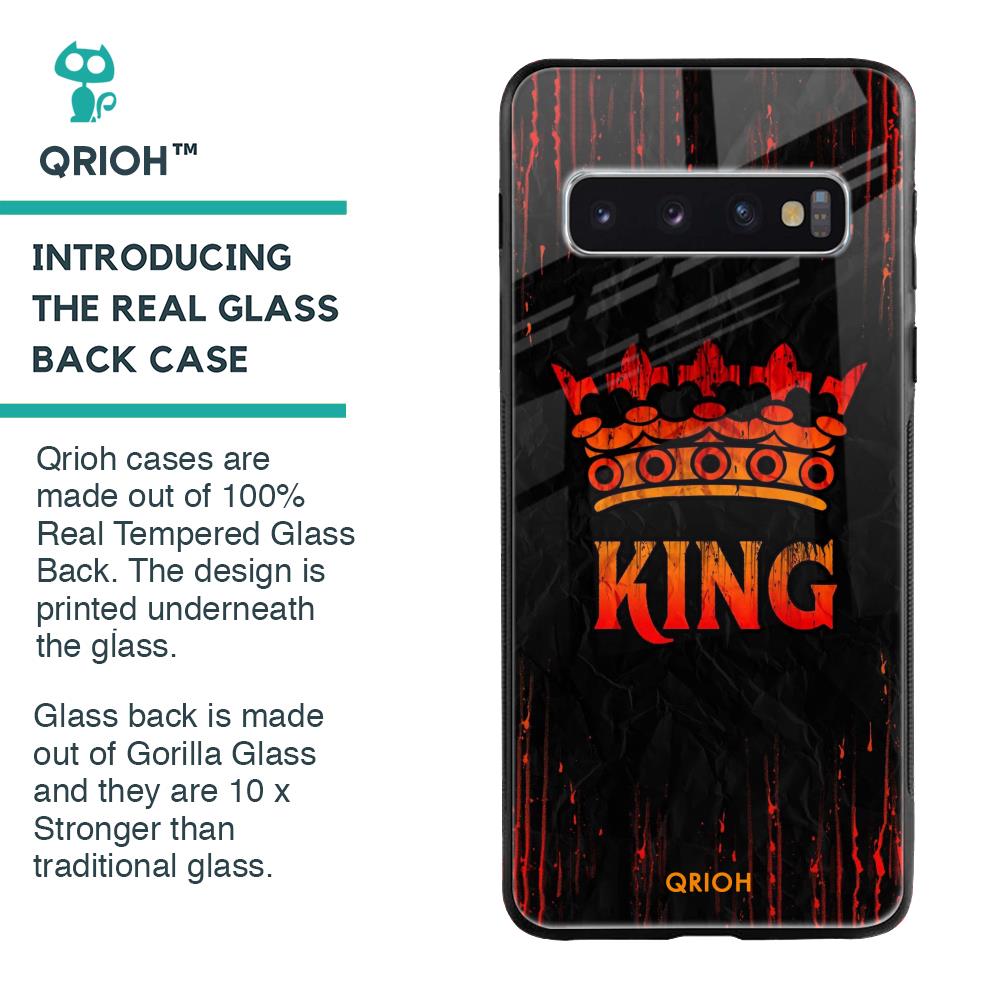 Royal King Glass Case for Samsung Galaxy S10