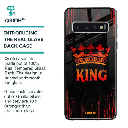 Royal King Glass Case for Samsung Galaxy S10