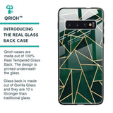 Abstract Green Glass Case For Samsung Galaxy S10