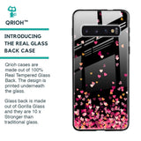 Heart Rain Fall Glass Case For Samsung Galaxy S10