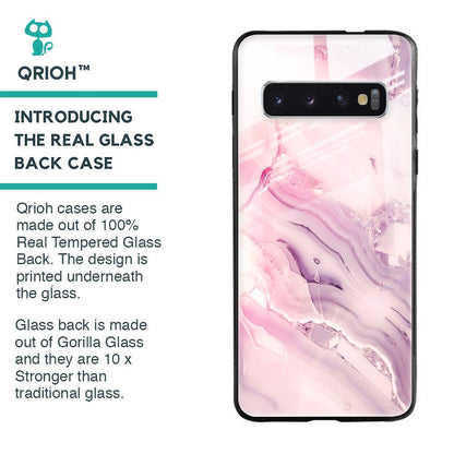 Diamond Pink Gradient Glass Case For Samsung Galaxy S10