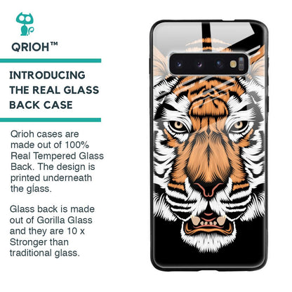 Angry Tiger Glass Case For Samsung Galaxy S10