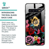 Floral Decorative Glass Case For Samsung Galaxy S10