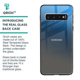 Blue Grey Ombre Glass Case for Samsung Galaxy S10