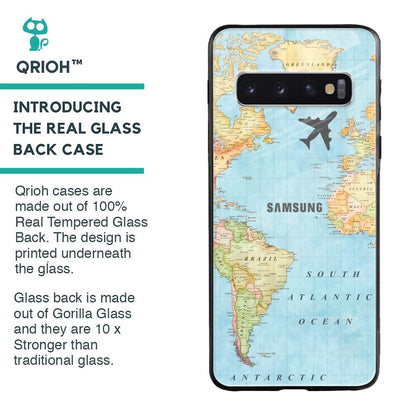 Fly Around The World Glass Case for Samsung Galaxy S10
