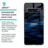 Blue Rough Abstract Glass Case for Samsung Galaxy S10