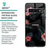Tropical Art Flower Glass Case for Samsung Galaxy S10