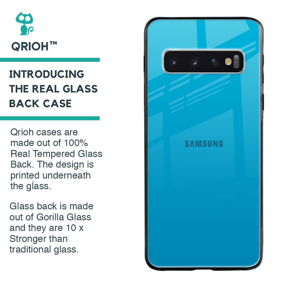Blue Aqua Glass Case for Samsung Galaxy S10