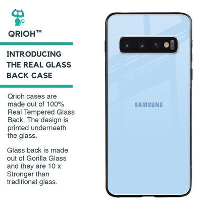 Pastel Sky Blue Glass Case for Samsung Galaxy S10
