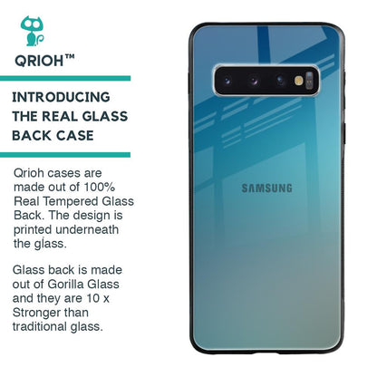 Sea Theme Gradient Glass Case for Samsung Galaxy S10