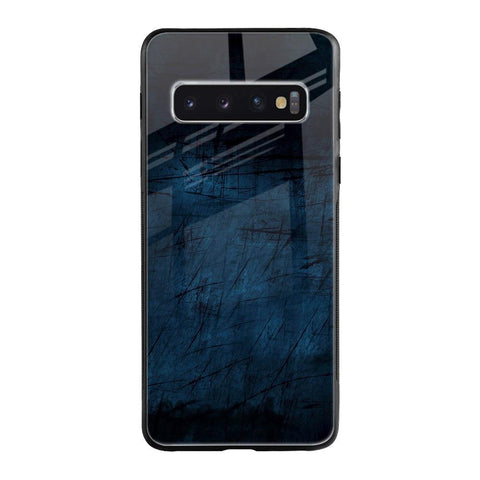 Dark Blue Grunge Samsung Galaxy S10 Plus Glass Back Cover Online