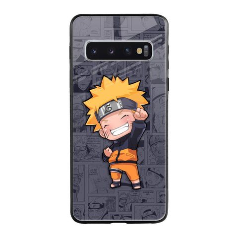 Orange Chubby Samsung Galaxy S10 Plus Glass Back Cover Online