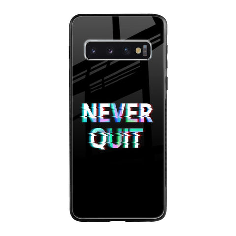 Never Quit Samsung Galaxy S10 Plus Glass Back Cover Online