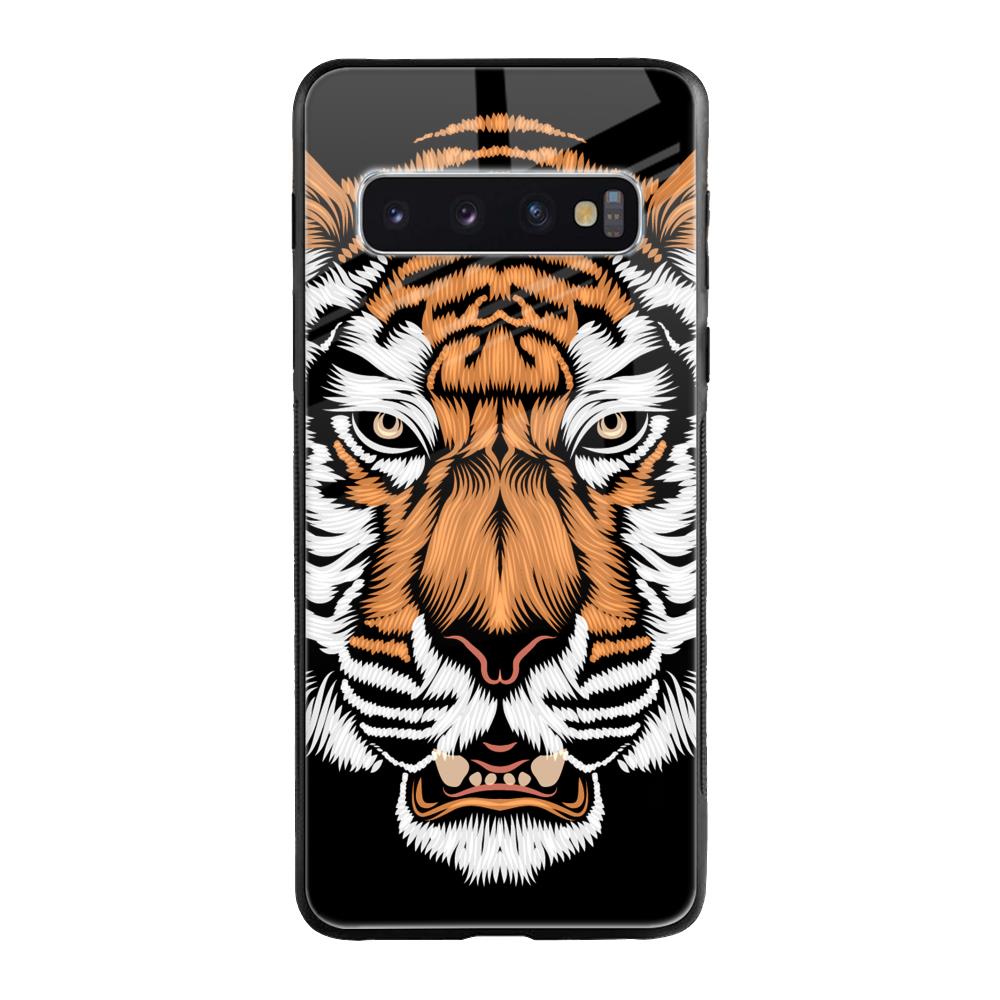 Angry Tiger Samsung Galaxy S10 Plus Glass Back Cover Online