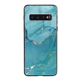 Blue Golden Glitter Samsung Galaxy S10 Plus Glass Back Cover Online