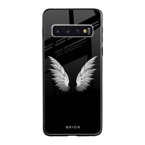 White Angel Wings Samsung Galaxy S10 Plus Glass Back Cover Online