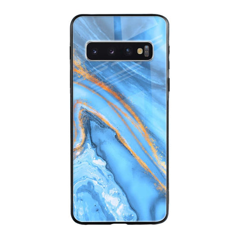 Vibrant Blue Marble Samsung Galaxy S10 Plus Glass Back Cover Online