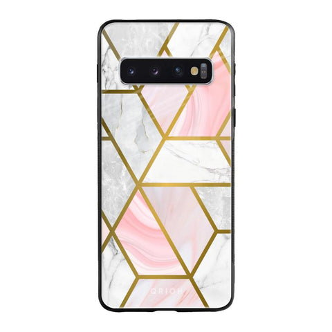 Geometrical Marble Samsung Galaxy S10 Plus Glass Back Cover Online