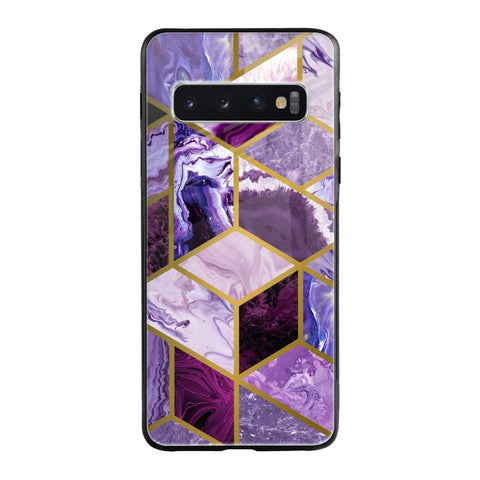 Purple Rhombus Marble Samsung Galaxy S10 Plus Glass Back Cover Online