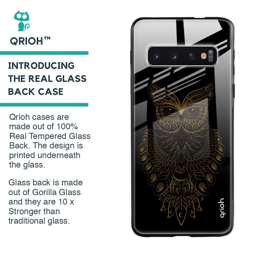 Golden Owl Glass Case for Samsung Galaxy S10 Plus