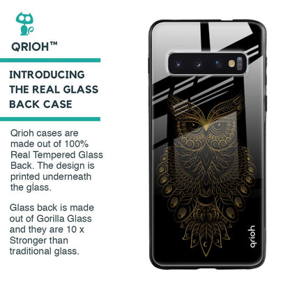 Golden Owl Glass Case for Samsung Galaxy S10 Plus