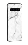 Modern White Marble Glass case for Samsung Galaxy S10 Plus