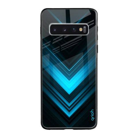 Vertical Blue Arrow Samsung Galaxy S10 Plus Glass Cases & Covers Online