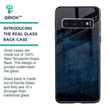 Dark Blue Grunge Glass Case for Samsung Galaxy S10 Plus