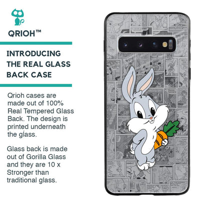 Cute Baby Bunny Glass Case for Samsung Galaxy S10 Plus