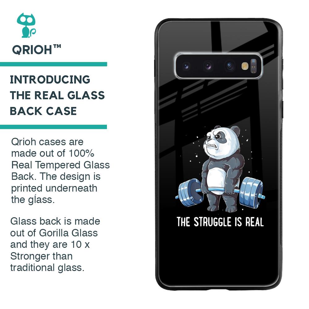 Real Struggle Glass Case for Samsung Galaxy S10 Plus